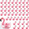 Lot de 48 porte-gobelets gonflables en forme de flamant rose pour l'été, la plage, la piscine, les fêtes