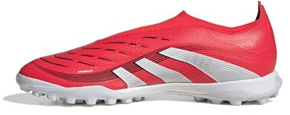 adidas Unisex Predator League Laceless Turf Football Boots, Lucid Red/Cloud White/Core Black, 5.5 UK