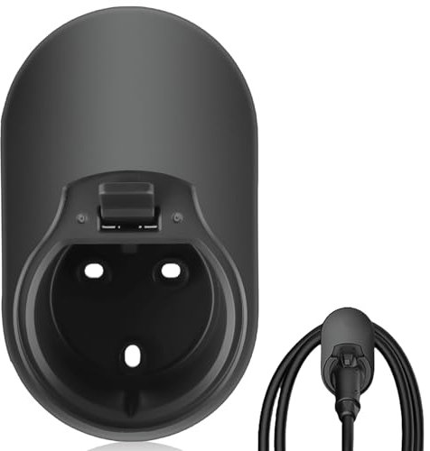 Aicharynic Support mural de type 2 Wallbox, support de câble, support de câble de charge, organiseur de câble de charge EV étanche pour voiture électrique avec câbles de charge de type 2, compatible