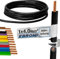 EBROM - Cavo singolo filo da 5 metri – Cavo di cablaggio rigido – Cavo in PVC – H07V-U 4mm2 | 4 mm² | 4 mm² | 4 mm2 – Colore: nero – rame pieno 99,9% rame OFC – Lunghezza: 5 metri