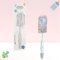 Baby Bottle and Teat Cleaner | 2-in-1 Soft Brush Set | Gentle Cleaning, Non-Scratch Bristles | Easy Residue Removal, Ridged Grip | Travel Portable, Effortless Storage (1, White)