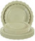 AHPYEUHK assiette jetable anniversaire vert sauge assiette cartons en papier 17.8cm assiettes de fête 25 pcs & 22.8cm assiettes 25 pcs de couvert jetable vaisselle de fête accessoires