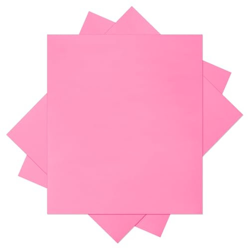 sourcing map 3PCS Heat Transfer Vinyl, Pink 12 x 10 HTV Iron-on Vinyl Sheet for T-Shirts DIY Heat Vinyl Design Easy to Cut & Weed