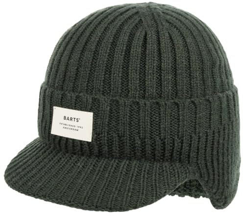 Barts Chert Kids Beanie Strickmütze Kindermütze Wintermütze Kinder - mit Schirm, Futter Winter Herbst-Winter - One Size dunkelgrün