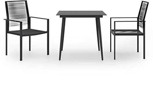 Iiaky 3-TLG. Garten-Essgruppe GartenmöBel Set Gartenset Tisch Und StüHle Garten Essgruppe Lounge Set