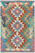 Nain Trading Kelim Afghan 60x90 Handgewebt Orientteppich Teppich Wolle