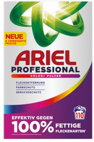 Ariel Professional Waschpulver Waschmittel Color+, bekämpft alle Arten von Fettflecken, für den professionellen Gebrauch