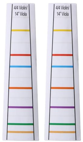 2 Blatt transparente 4/4 Violine Geige Fingerführung Griffbrett Aufkleber 35,6 cm Viola Finger Positionsmarker Bund Anfänger Fingersatz Aufkleber für Übungsanfänger