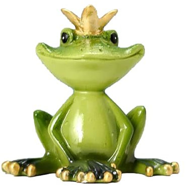 Swtgaah Glas Yoga Frosch Harz Handwerk Yoga Frosch Statue Garten Dekoration Frosch Ornamente Home Dekorationen Harz-Yoga-Frosch-Figur Meditierende Yoga Frosch Statue (Krone)