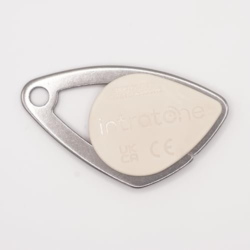 Ouverture de porte - Badge de Proximité Intratone ivoire 08-0110 – Sécurisé RFID | Étanche IP68 | Accès Contrôlé pour Copropriétés et Immeubles | Programmation par Syndic + 1Porte-clés DOMOBIP