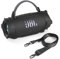 Silikonhülle Tragetasche Case Tasche Hülle für JBL Charge 6 Bluetooth Lautsprecher, Mit abnehmbarem Riemen für Fahrrad Golf Cart Geländer (Schwarz)