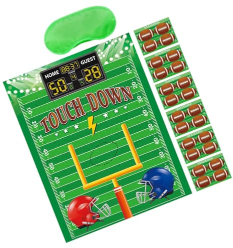 ibasenice Fußball-Party-Dekorationen Mit Spielplakat Positionierungsaufklebern Augenbinde Und Sportpartyzubehör Für Rugby-Party-fotorequisiten Und Fußball-Party-Geschenke