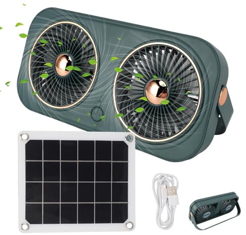 Solar Shed Fan,Solar Attic Fan - 20W Battery Energy-Efficient Compact Blower For Greenhouse Garage Camping Patio