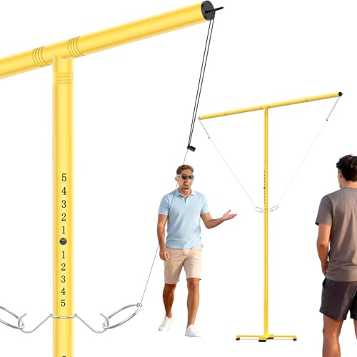 Giant Ring Toss Versus Game - Indoor & Outdoor | Metal | Easy Assembly, Hook and Rings Game for Adults and Family Party, Ring Swing Recreation for Home, Yard, Party