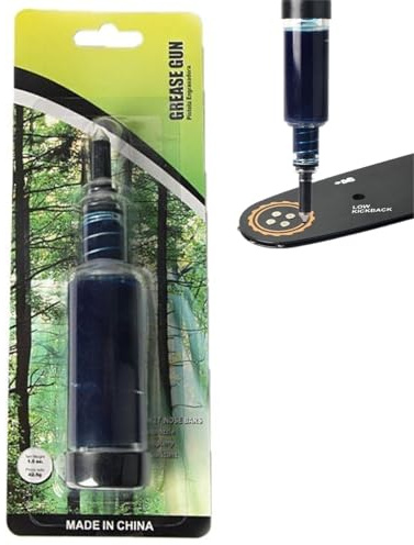Mini Grease Gun for Chainsaw Bar&Sprocke,Pre-Loaded with Chainsaw Lubricant,Fast&Effective Grease Gun Kit for Chain Saw Oils,Reduces Friction,Waterproof&Easy to Use,Reduce Friction Extend Working Life
