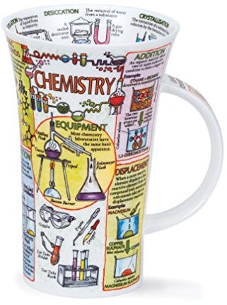 Dunoon Chemie Tasse aus feinem Knochenporzellan für Gcse, Abschluss, Lehrer, Abschlussfeier, hergestellt in England