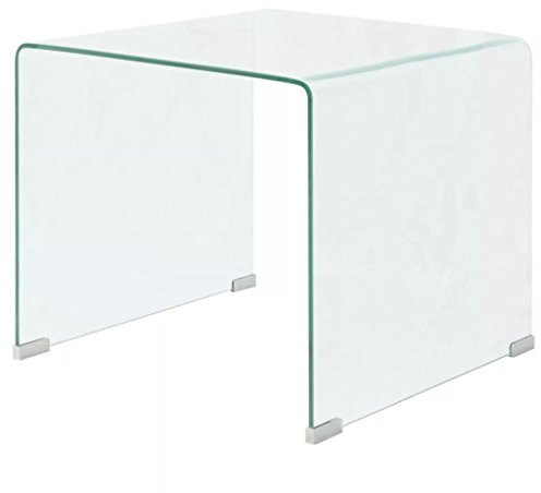 Festnight Table Basse Verre trempé Transparent