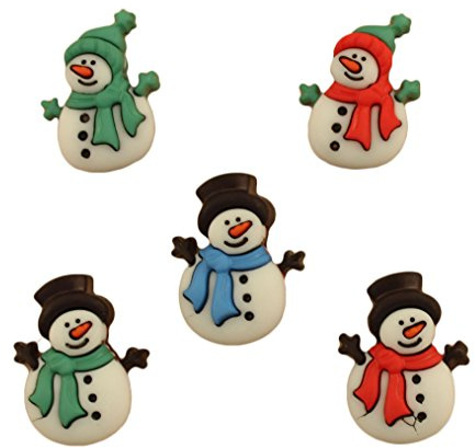 Buttons Galore Theme Button Holiday JollySnowmen