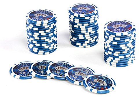 50 Poker-Chips Laser-Chips Ocean-Champion-CHIP Kanten abgerundet 12g Metallkern Poker Texas Hold`em Black Jack Roulette Token Jeton Wert 1-10000 wählbar (Wert 50)