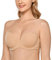DELIMIRA Women's Strapless Bra Push Up for Bigger Bust Multiway Underwire Smooth Bandeau Bra Taupe Tan 38E