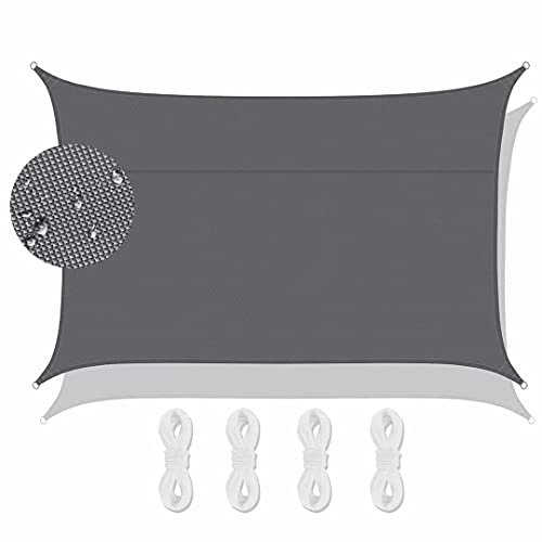 Lanbent Wasserdicht Sonnensegel Sonnenschutz, 95% UV Block Rechteck Winddicht Schattenspender, Carport und Pergolaabdeckung für, Garten, Terrasse, Balkon und Camping