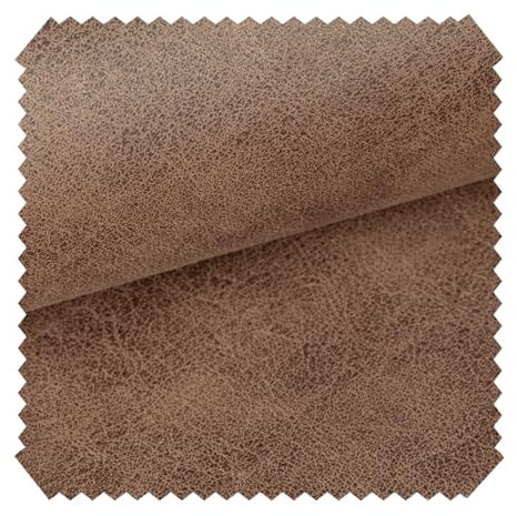 novely® exquisit ETERNITY Vintage Polsterstoff - Antiklederoptik Möbelstoff - Schwer entzündbares Velours-Kunstleder - Pflegeleichte Meterware 1lfm Farbe: 03 Cognac Braun