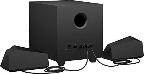 HP X1000 Hauts-Parleurs Gaming (Connexion Smartphone, Tablette avec l'Entrée AUX 3,5mm, Connexion PC via un Cordon d'Alimentation USB-A, Éclairage RGB) - Noirs