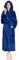 PaVILIA Damen Bademantel mit Kapuze, flauschig, warm, Fleece, Sherpa-Zottel-Bademantel - Blau - Large/X-Large