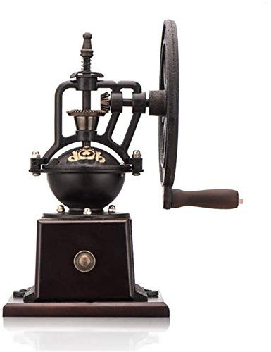 WangLx grinder Moulin à café Manuel Vintage, Moulin à Grain à Rouleau à manivelle en Bois avec réglage de la mouture tiroir pour Usage Domestique et Voyage