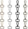 Belle Vous Verschiedene Metall Karabiner Schlüsselanhänger Haken mit D Ring (16er Pack) - 26 mm Breite - Drehbarer Karabiner Klein - Karabinerhaken für Schmuck, Handtaschen, Nähprojekte und DIY