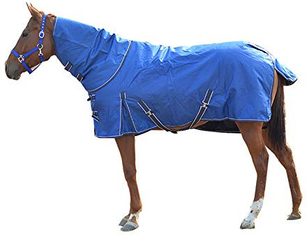 MaJu Pferdezubehör Pferdedecke Reißfestes Gewebe Winddicht Und Atmungsaktiv, Blau(Size:155cm)