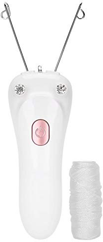Elektrischer Gewindeepilator, Haarentferner USB-Lade-Baumwollfaden-Epilierer für Frauen (Host + Baumwollfaden + USB-Kabel)(Rosa)