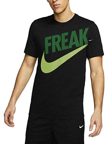 Nike Herren Giannis Antetokounmpo Greek Freak Swoosh Dri-FIT Basketball Shirt, Schwarz/Grün/Limette, L