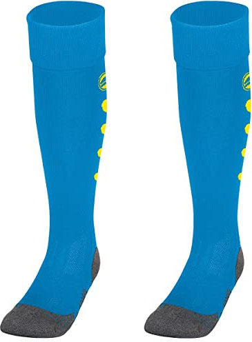 JAKO Unisex støttestrømpe Roma Stutzenstr mpfe, Jako Blau/Neongelb, 43-46 EU