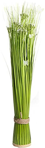 Botanic-Haus künstliches Grasarrangement selbst stehend mit Blüten und Schmetterlingen Höhe ca. 69 cm (weiß)