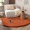 FRAAI Hochflor Teppich Rund - Comfy Supreme Terracotta Ø 160cm - Shaggy, Einfarbig - Wohnzimmer, Schlafzimmer - Fellteppich - Rug