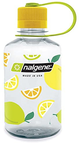 Nalgene Sustain Tritan BPA-freie Wasserflasche, hergestellt aus 50% Kunststoffmüll, 473 ml, schmaler Öffnung, Zitrone