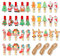 Lot de 35 mini pinces à linge de Noël en bois pour décoration de Noël, murs photo, cartes postales, sacs en papier