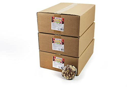 Chubby Suet Half Filled Coconuts Topped with Peanuts, Bird Feeder Coconut Halves, for Wild Birds, Coconut Shell Suet Birds Food, Suet for Blackbirds, Woodpeckers, Starlings & Sparrows (90 Pack)