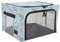 Periea ‘Beau’ Folding Collapsible Stackable Fabric Home Storage Boxes with Steel Frames (Green Botanical, Small)