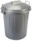 Acan Tradineur - Cubo de Basura, 31 litros, plástico Incluye Tapa y Asas metálicas, contenedor de residuos, Papelera, Reciclaje, Industrial, hogar, Fabricado en España, 48,2 x 37,5 cm (Gris)