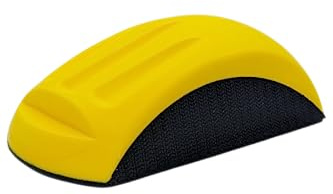 2W Schleifklotz 150mm – Ergonomisch mit Handkontur & Klettverschluss | Für Schleifscheiben Ø 150 mm | Trocken- & Nassschliff (1 Stück)