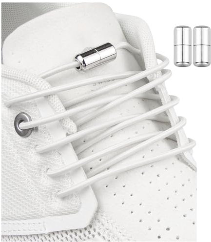 Endoto Cordones para ON Cloud 5 Zapatillas, Elásticos Sin Atar Cordón de Repuesto Elastic Shoelaces Laces de Running y Entrenamiento (Blanco, Talla: 38 pulgadas)