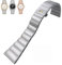KKFAUS 15 mm 17 mm 18 mm 23 mm 25 mm konkave Form Edelstahl Armband Fit für Omega Constellation Silber Uhrenarmband Solide Armbänder, 15mmx5.5mm, Achat