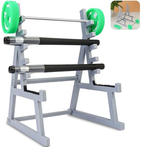Dexspoeny Squat Rack Stifthalter, lustiges Schreibtischzubehör für Büro, lustiger Stifthalter für Herren, Mini-Gewichts-Halter für alle Fitnessübungen