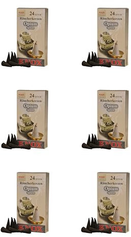 Knox Opium Räucherkerzen Räucherkegel Set/Größe M (6)