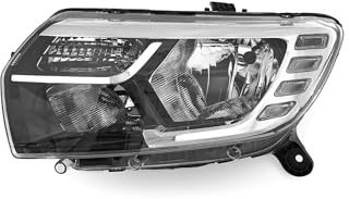 EDA PREMIUM auto Scheinwerfer Links 260604218R passend für DACIA SANDERO 2012-2020, (18 -), ohne Motor, elektrisch, H7/H7/LED, PY21W, ECE, mit Tagfahrlicht (LED)