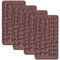 YXHZVON Set di 4 Stampo in silicone Lettera, Stampo per Cioccolato, Stampi per Caramelle Riutilizzabili, per Cioccolatini, Cialde, Biscotti, Gelatine, Fudge (marrone)