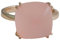 Rosa Chalcedon Sugar Loaf vergoldet Sterling Silber Ring - Natürlicher Edelstein - Geburtstagsgeschenk - Weihnachtsgeschenk - Handgefertigte Geschenkideen für Frauen (Größe: US Size 9 / Diameter 19)