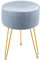 Youyijia Dressing Table Stool, Round Vanity Stool, Stool Chair for Dressing Table, Comfortable Padded Makeup Stool for Bedroom Living Room, Blue